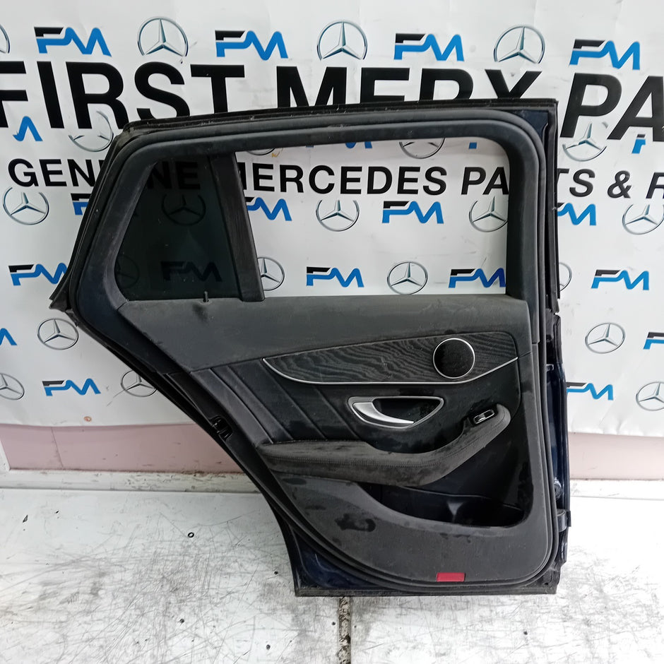 MEECEDS C-CLASS S205 EST PASSENGER REAR DOOR NSR BLUE 2014 ON COMPLETE FMD391