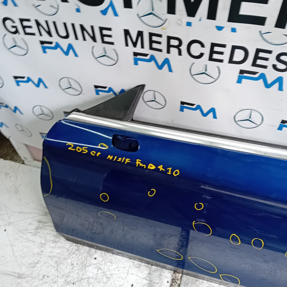 MERCEDES C-CLASS W205 CP PASSENGER FRONT DOOR NSF 2016 ON BLUE FMD410