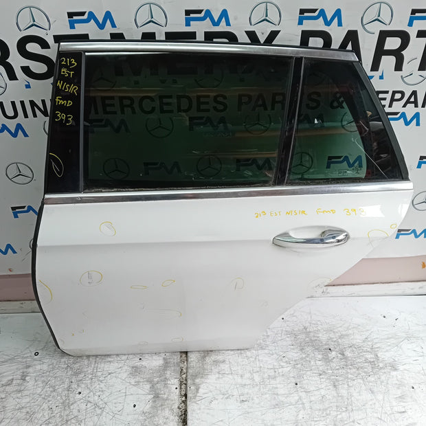 MEECEDS E-CLASS S213 EST PASSENGER REAR DOOR NSR WHITE 2016 ON COMPLETE FMD393