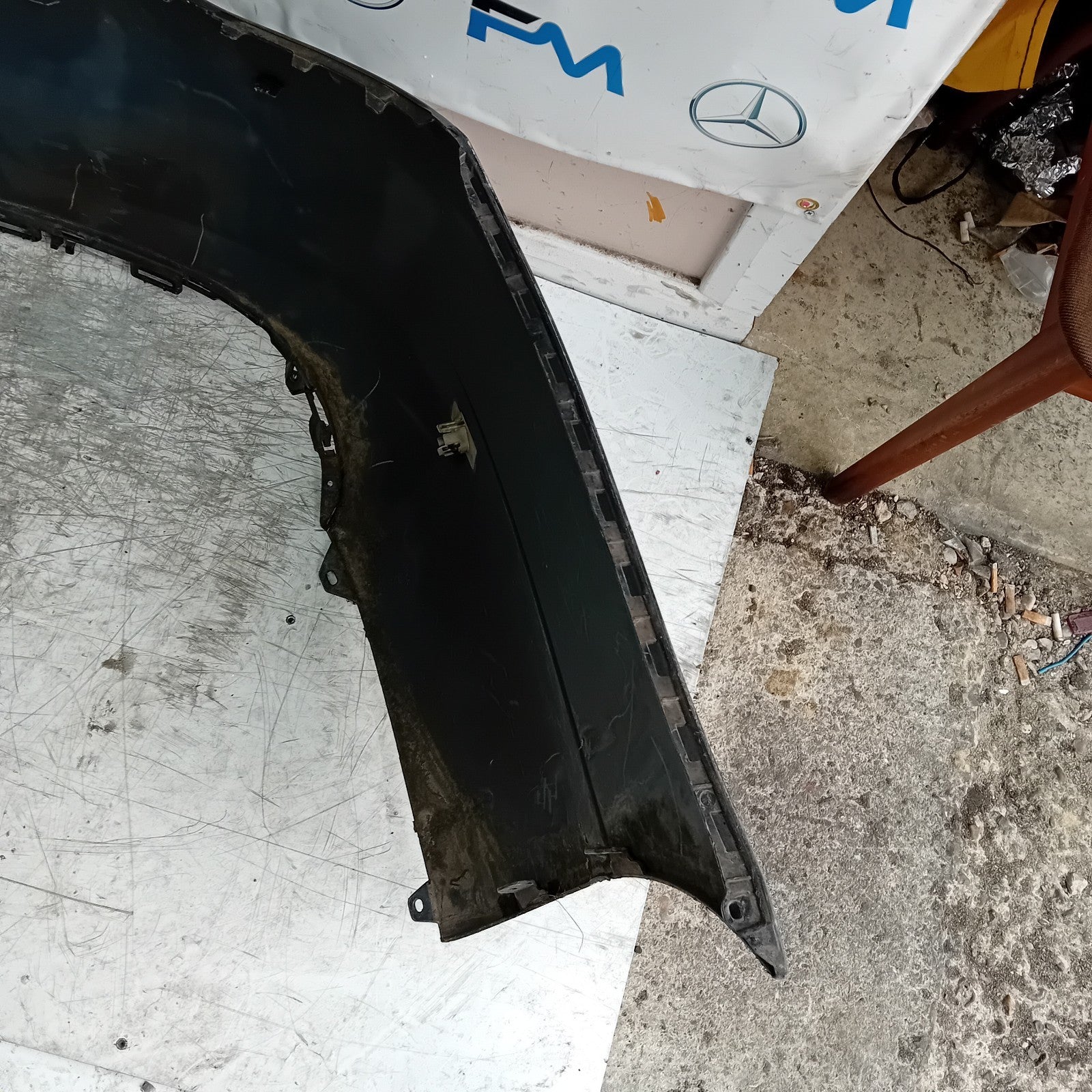 MERCEDES C-CLASS W205 SLN REAR BUMPER 2014 BLACK  A2058850138 COMPLETE FMX43