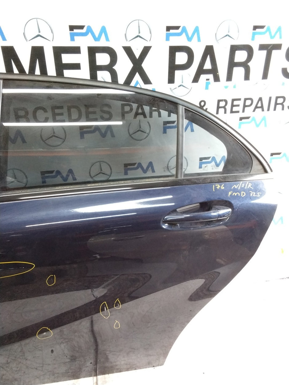 MERCEDES A-CLASS W176 PASSENGER REAR DOOR NSR BLUE 2012-18 COMPLETE FMD325