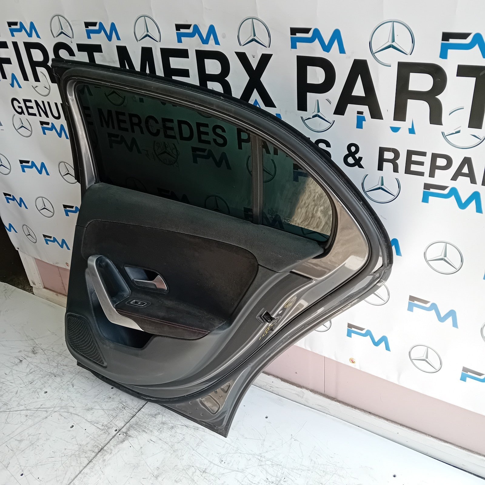 MERCEDES  A-CLASS W177 DRIVER SIDE REAR DOOR N/S/R COMPLETE GREY FMD115