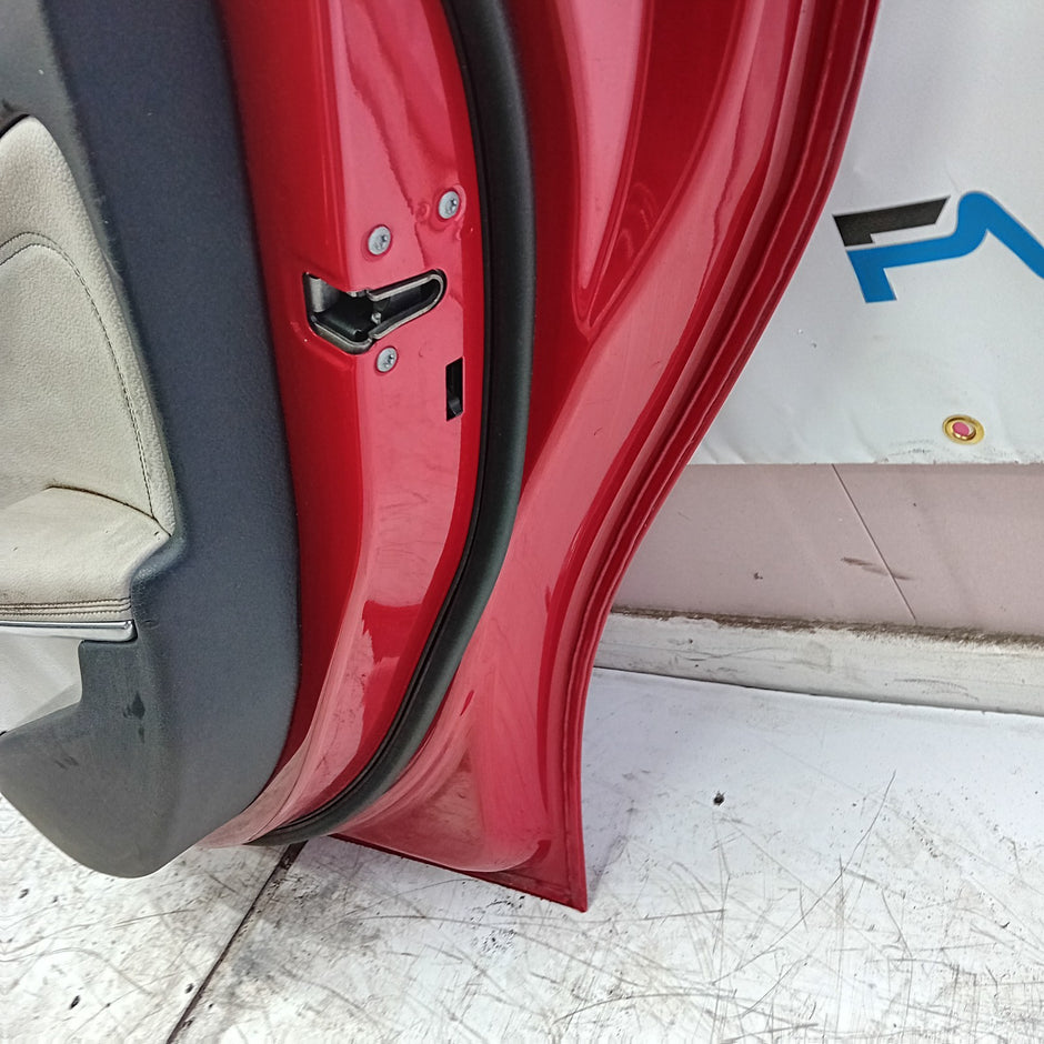 MERCEDES BENZ  A-CLASS W176 DRIVER SIDE REAR DOOR O/S/R RED COMPLETE FMD136