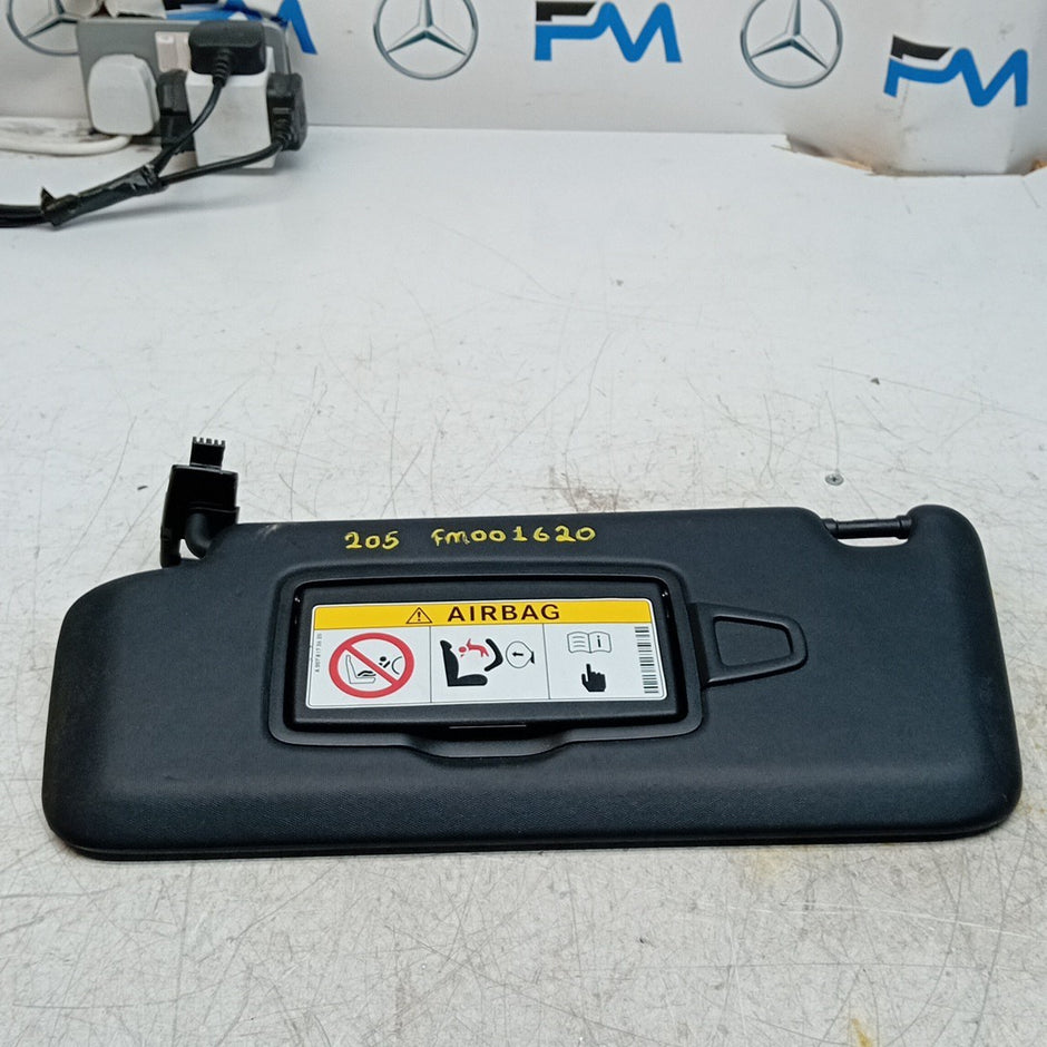 MERCEDES C-CLASS W205 SUN VISOR PASSENGER SIDE BLACK A0078173620 2014 FM001620