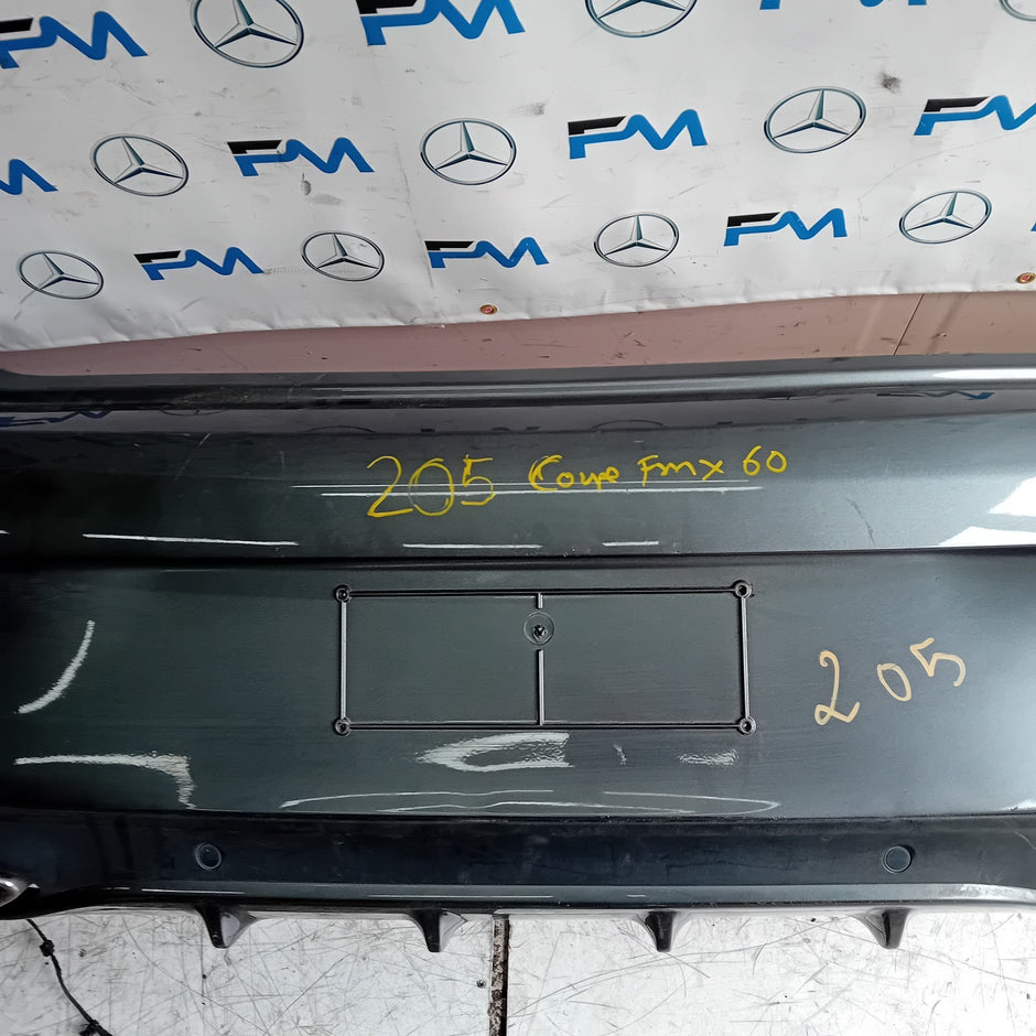MERCEDES BENZ C-CLASS W205 COUPE REAR BUMPER 2015 GREY FMX60