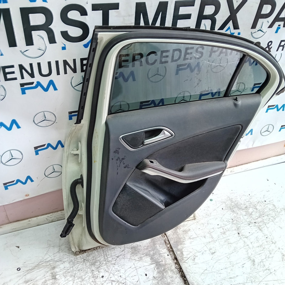 MEECEDS A-CLASS W176 DRIVER REAR DOOR OSR WHITE 2012-18 COMPLETE FMD396