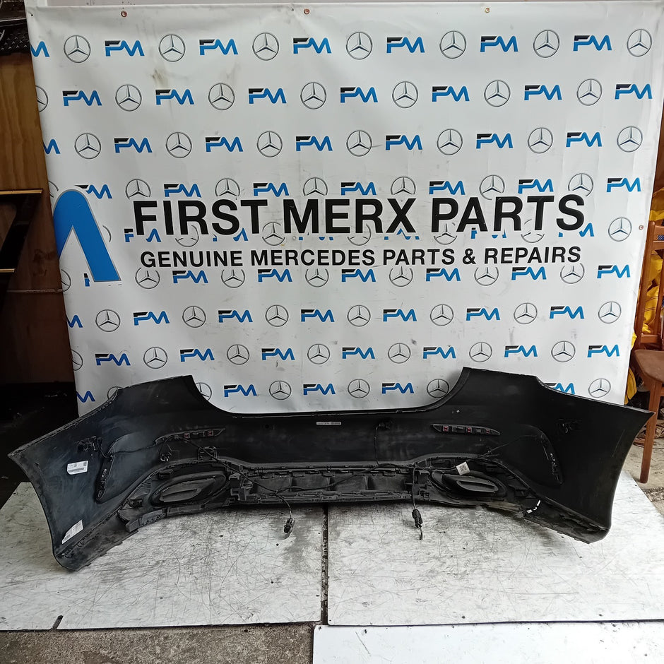 MERCEDES BENZ  A-CLASS W177 REAR BUMPER 2018 A1778800002 BLACK COMPLETE FMX23