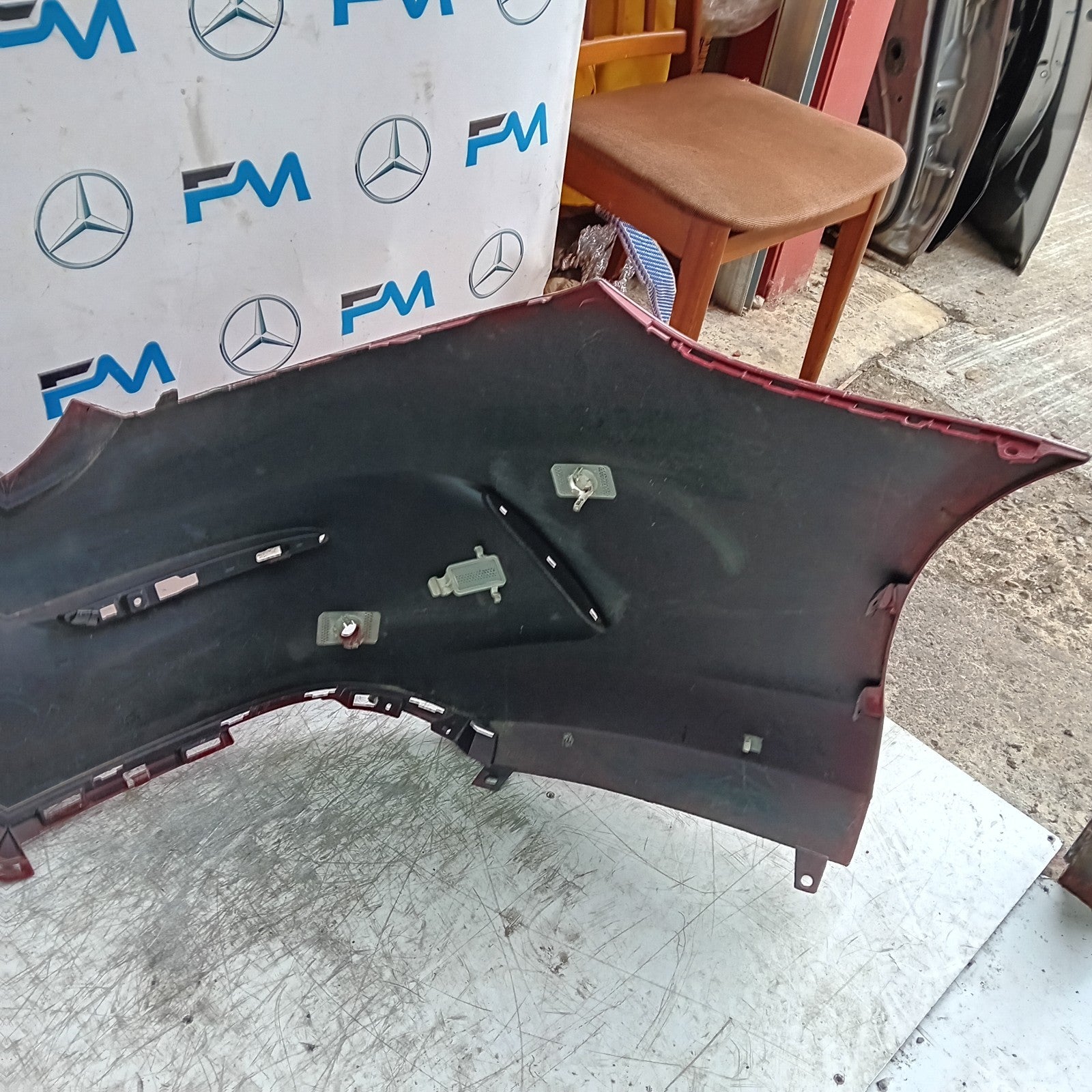 MERCEDES BENZ C-CLASS C205 CP REAR BUMPER 2014 RED FMX46
