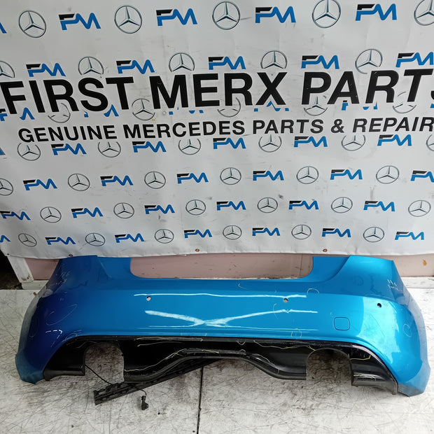 MERCEDES BENZ  A-CLASS W176 REAR BUMPER A1768850125 2012-18 BLUE FMX13