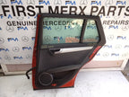 MERCEDES ESTATE C-CLASS W204 DRIVER  REAR DOOR O/S/R  RED & BLACK 2008-14 FMD70