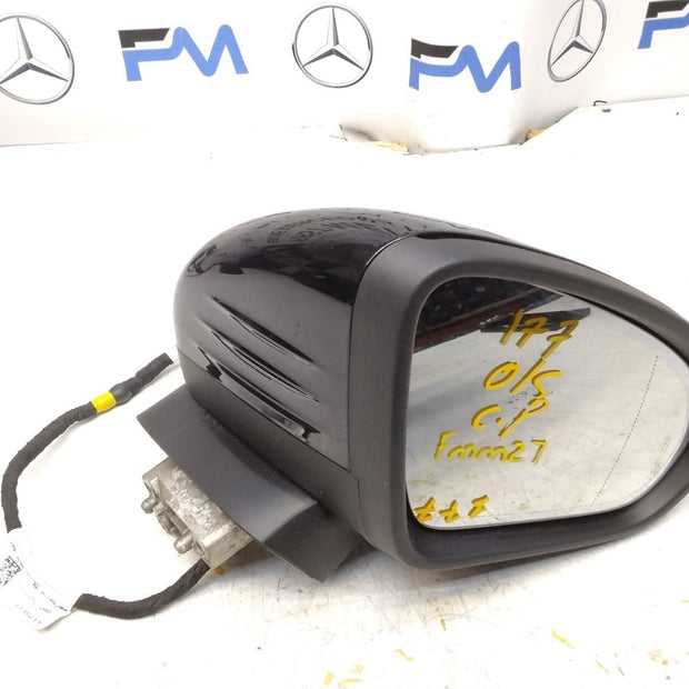 MERCEDES A-CLASS  W177 DRIVER SIDE WING MIRROR A1778101200 BLACK FMM27