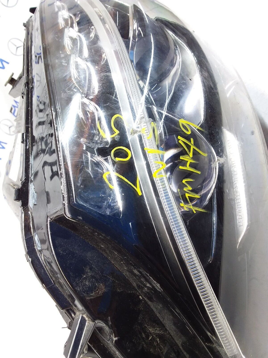 2018 MERCEDES C-CLASS W205 O/S Driver HEADLIGHT A2059068701 FMH49 LED INTELLIGEN
