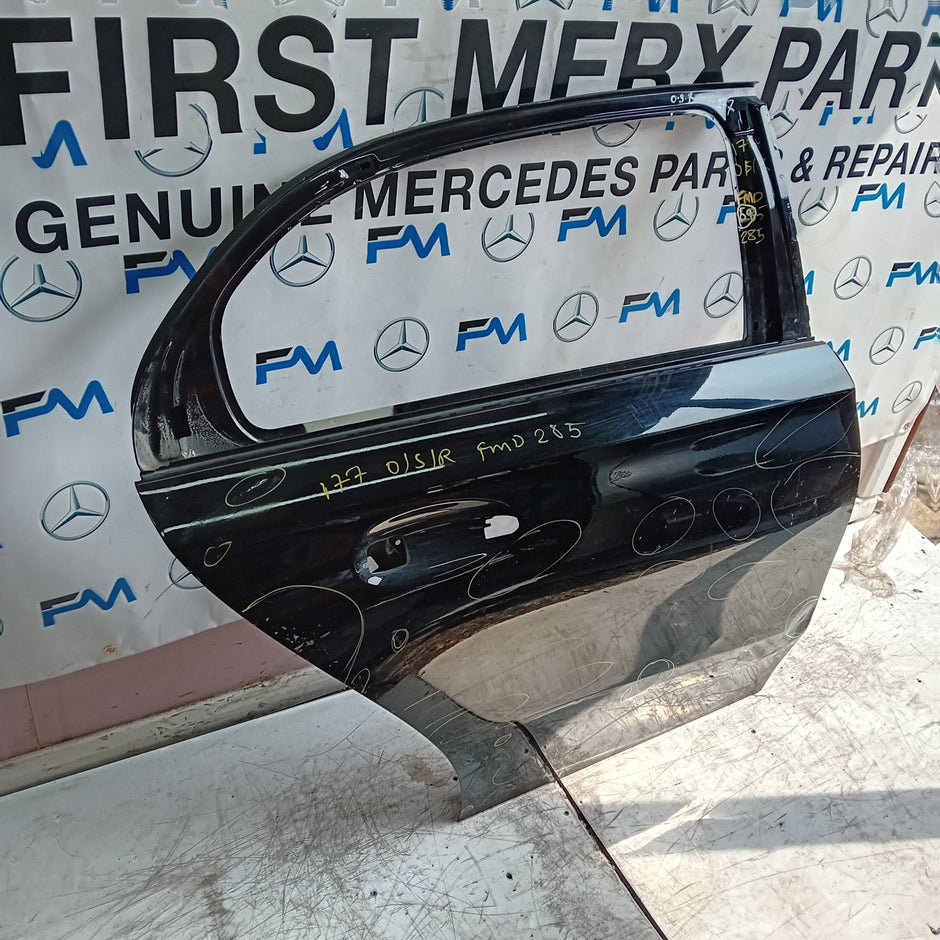 MERCEDES A-CLASS W177 SLN DRIVER REAR DOOR OSR 2018 ON BLACK FMD285