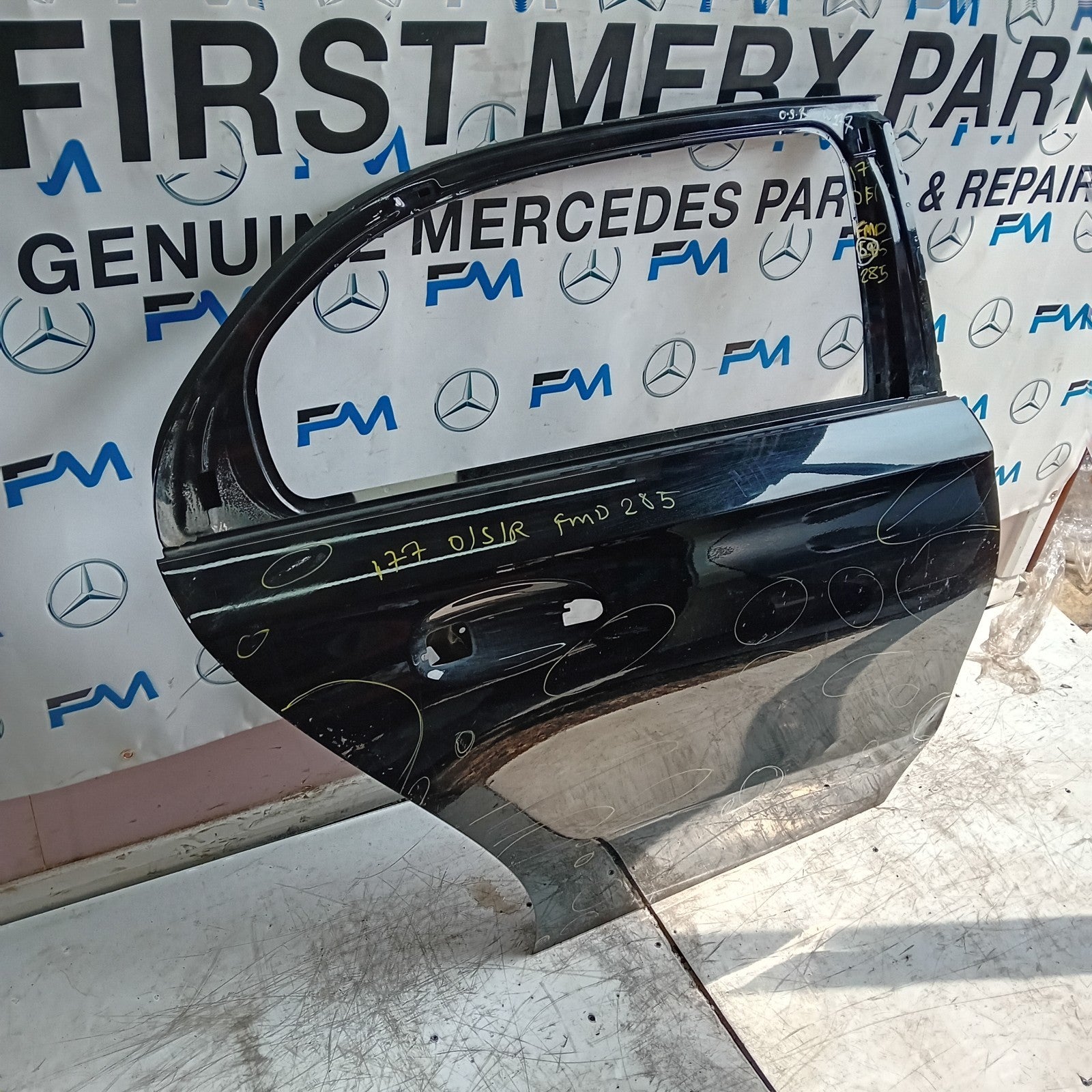 MERCEDES A-CLASS W177 SLN DRIVER REAR DOOR OSR 2018 ON BLACK FMD285