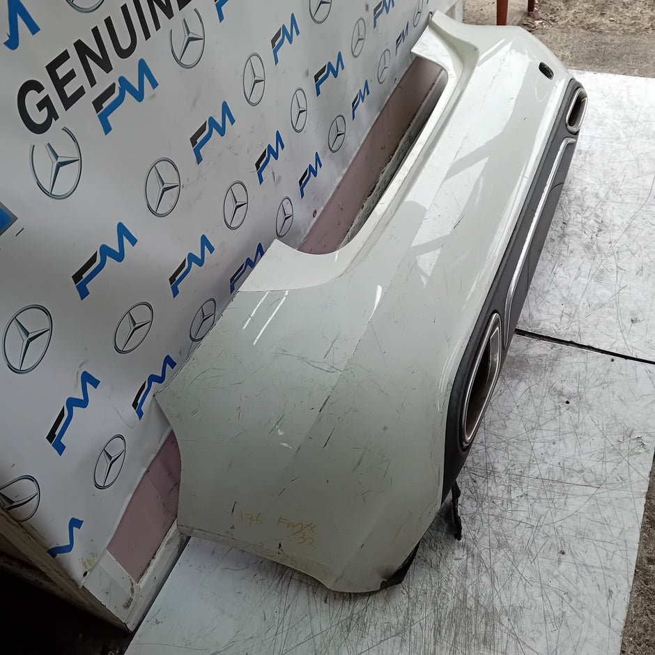 MERCEDES BENZ A-CLASS W176 REAR BUMPER 2012-18 A1768853000 WHITE FMX32