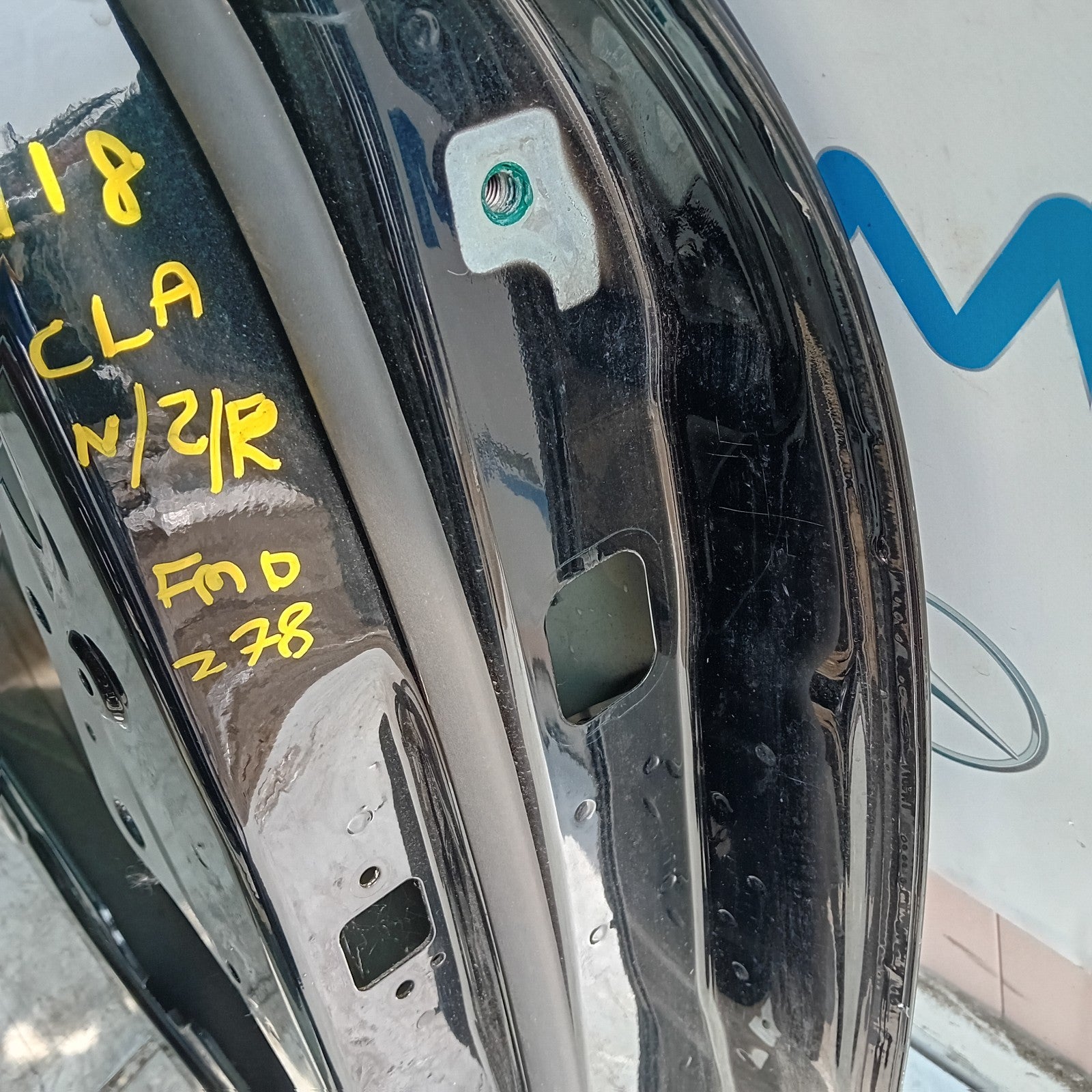 MERCEDES BENZ CLA W118 PASSENGER REAR SIDE DOOR NSR 2019 ON BLACK FMD278