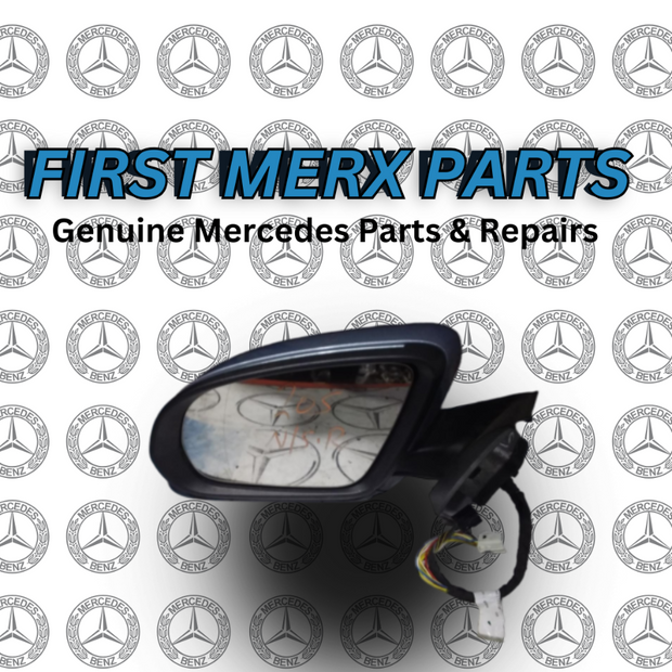 MERCEDES W205 PASSANGER SIDE L/F MIRROR 2015 SILVER A2058101916