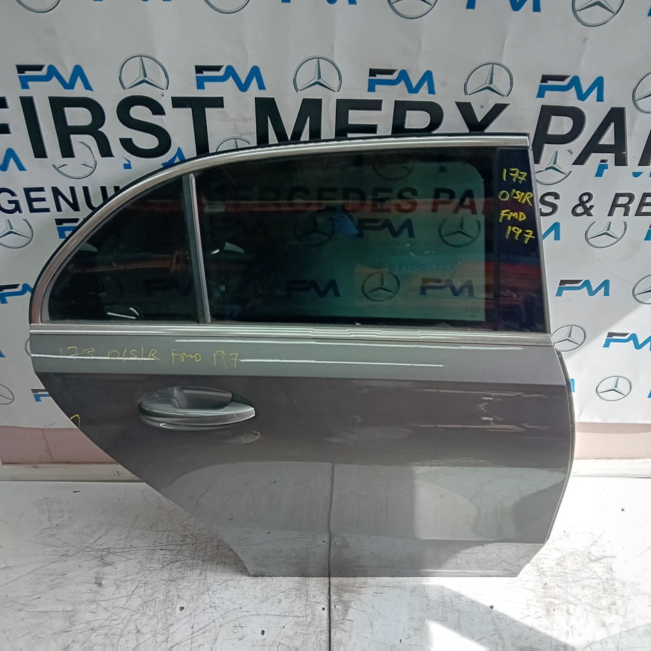 MERCEDES BENZ A-CLASS W177 DRIVER REAR DOOR OSR GREY 2018 ON COMPLETE FMD197