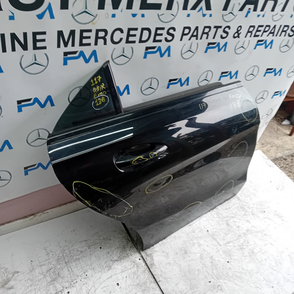 MERCEDES BENZ CLA W117 DRIVER SIDE REAR DOOR O/S/R BLACK COMPLETE FMD138