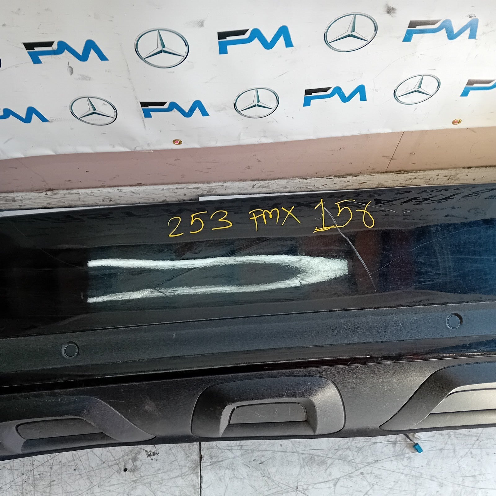 MERCEDES BENZ GLC W253 REAR BUMPER A2538850200 2016 BLACK COMPLETE FMX156