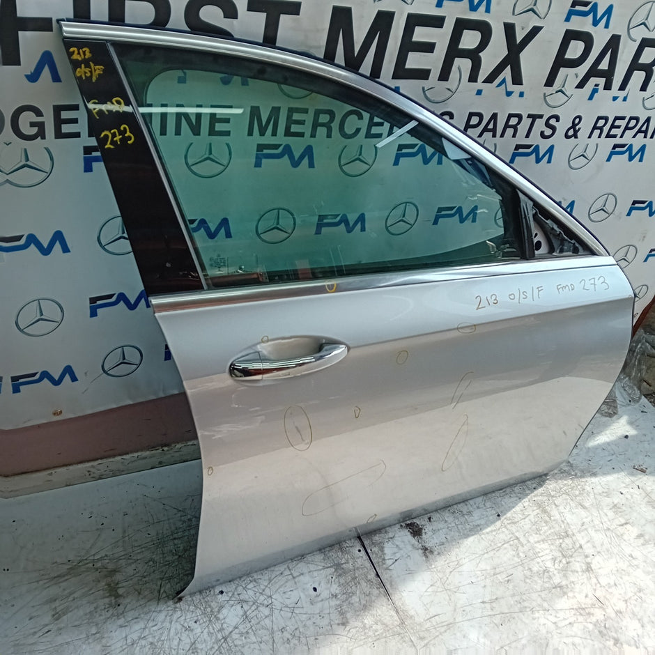 MERCEDES E-CLASS W213 SLN DRIVER FRONT DOOR OSF 2016 ON SILVER COMPLETE FMD273