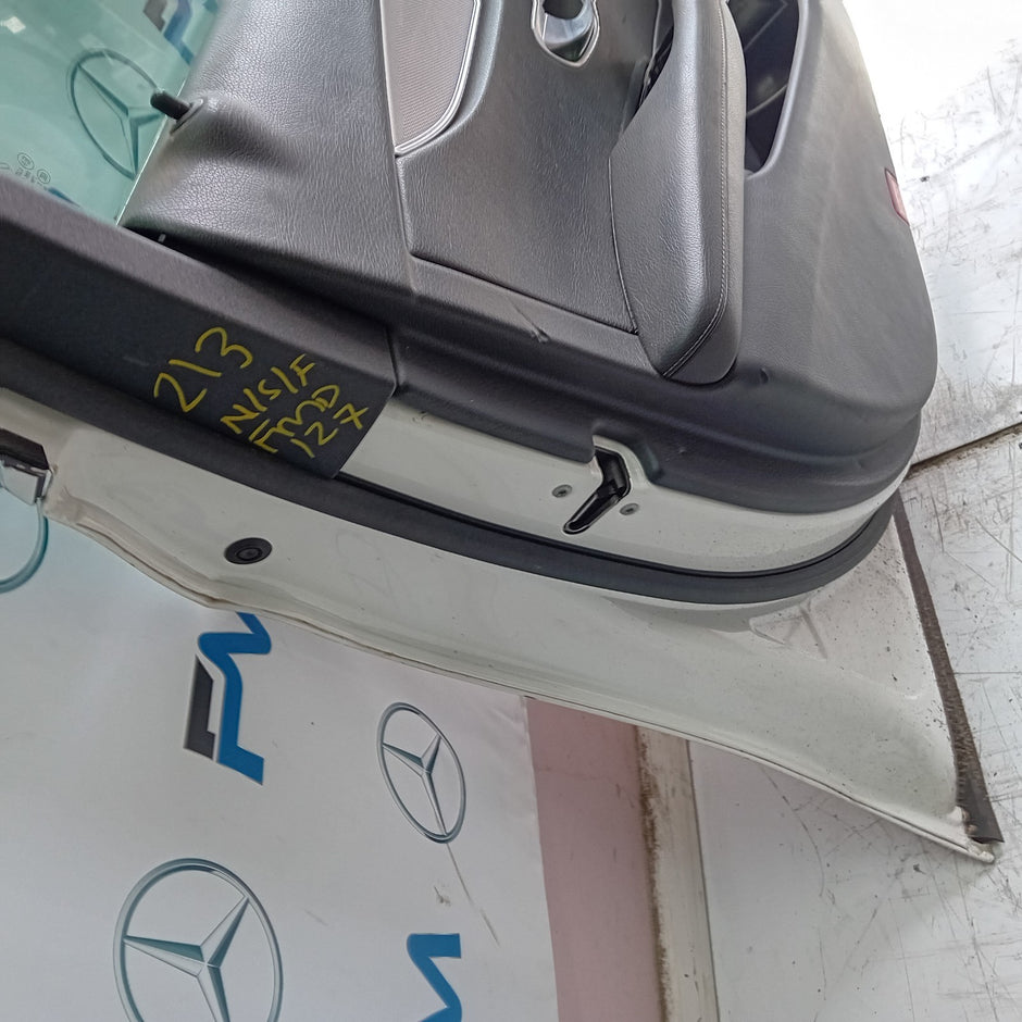 MERCEDES BENZ E-CLASS W213 PASSENGER SIDE FRONT DOOR N/S/F WHITE FMD127