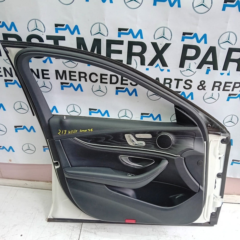 MERCEDES BENZ E-CLASS W213 PASSENGER SIDE FRONT DOOR N/S/F COMPLETE WHITE FMD34