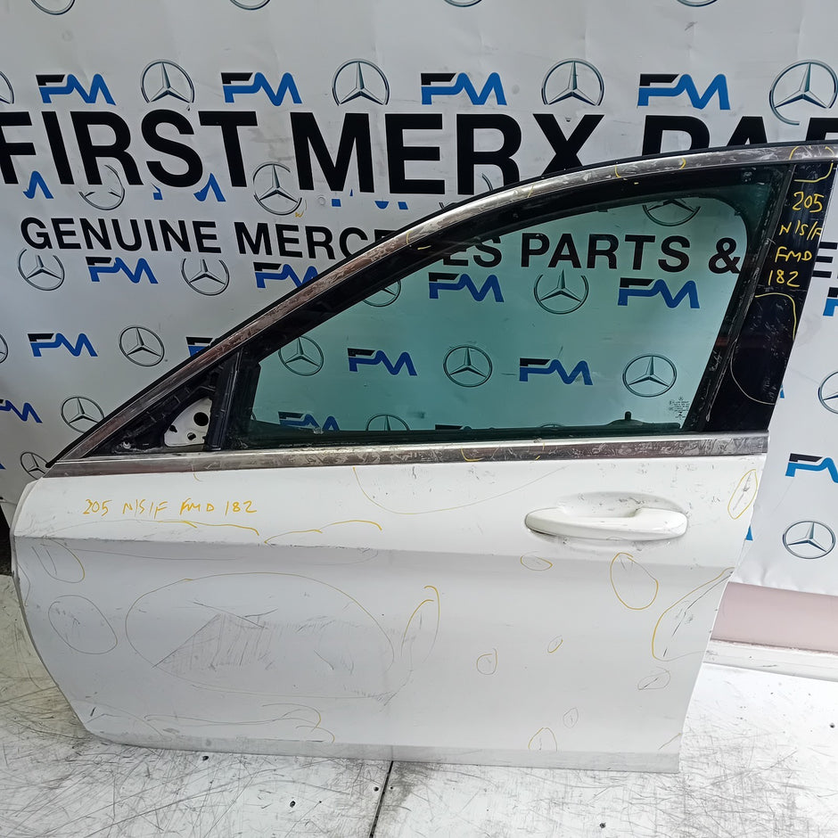 MERDEDES A-CLASS W177 DRIVER SIDE FRONT DOOR OSF WHITE 2018 ON COMPLETE FMD182
