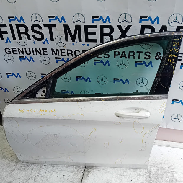 MERDEDES A-CLASS W177 DRIVER SIDE FRONT DOOR OSF WHITE 2018 ON COMPLETE FMD182