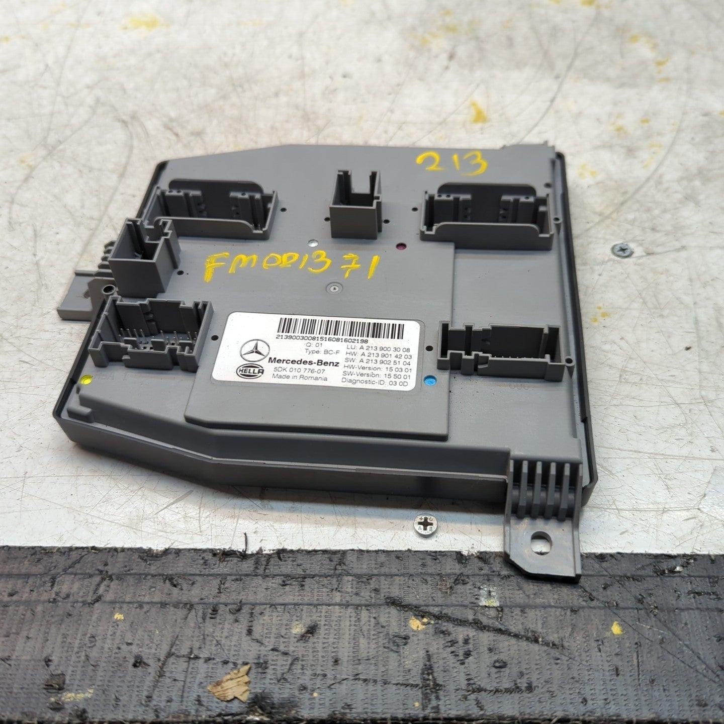 MERCEDES E-CLASS REAR SAM CONTROL MODULE W213 A2139003008 2016 FM001371