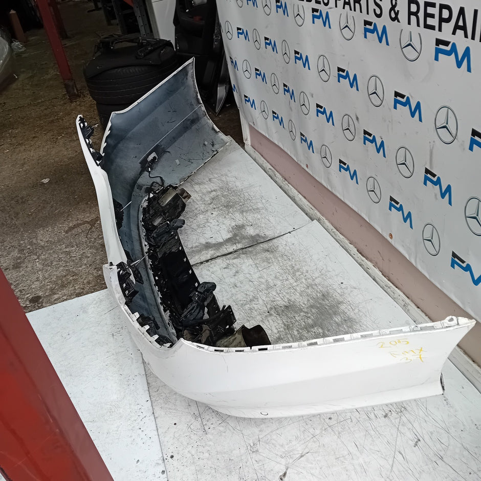 MERCEDES C-CLASS W205 SLN REAR BUMPER 2014 ON WHITE COMPLETE A2058850138 FMX37