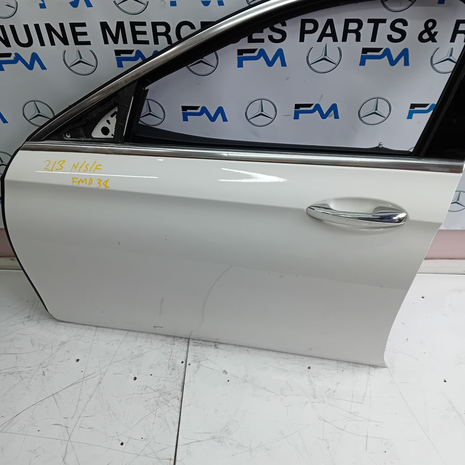 MERCEDES BENZ E-CLASS W213 PASSENGER SIDE FRONT DOOR N/S/F COMPLETE WHITE FMD34