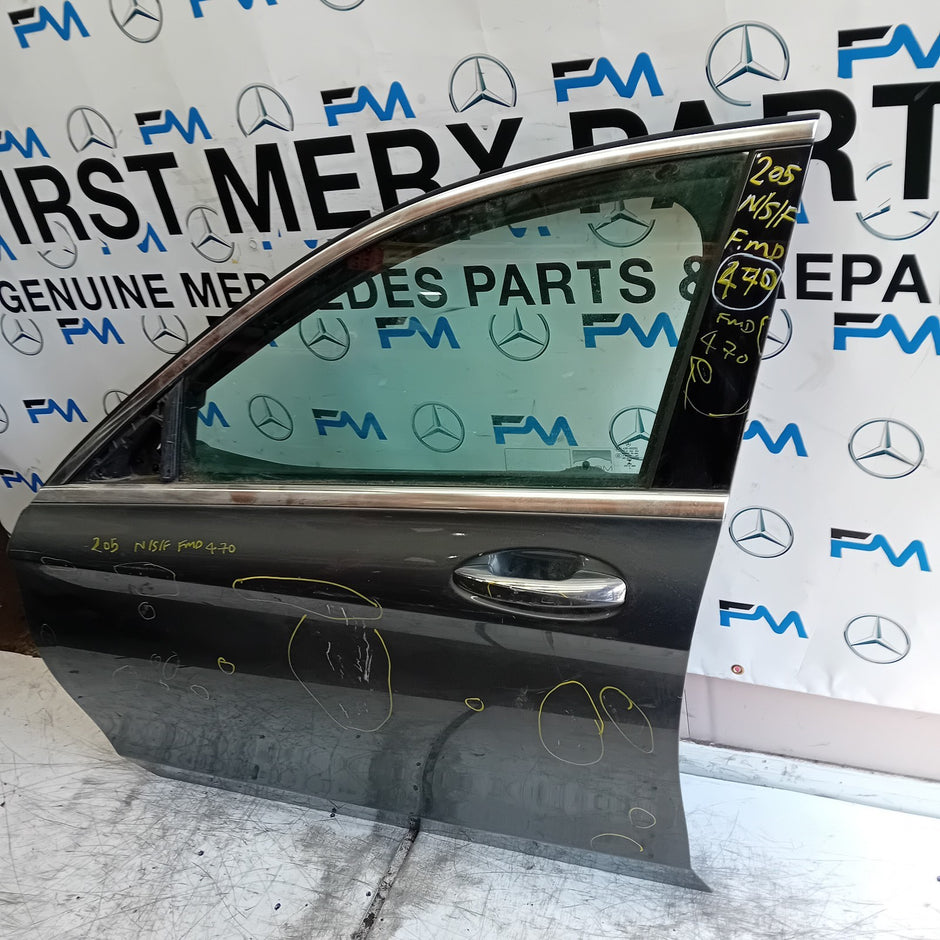 MERCEDES C-CLASS W205 SLN PASSENGER FRONT DOOR NSF GREY 2014 ON COMPLETE FMD470