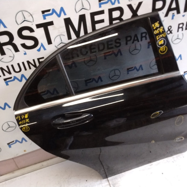 MERCEDES BENZ  A-CLASS W176 DRIVER SIDE REAR DOOR O/S/R COMPLETE BLACK FMD93