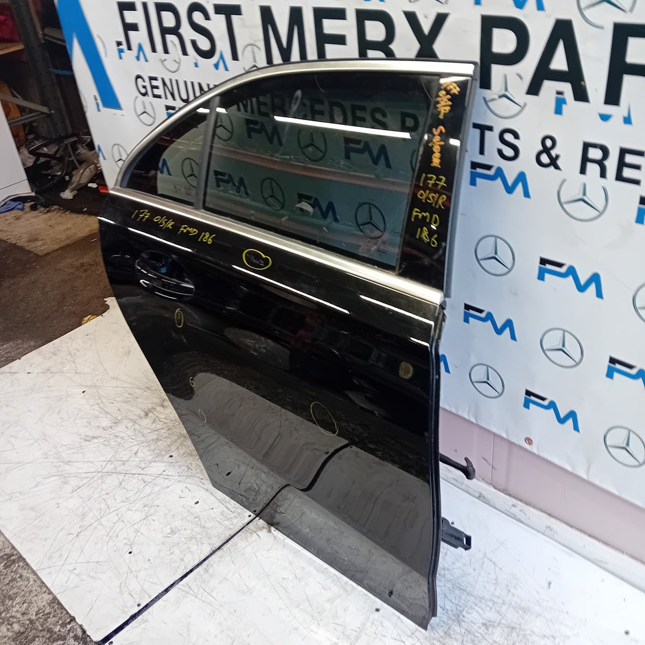 MERDEDES A-CLASS W177 SALOON DRIVER REAR DOOR NSR BLACK 2018 ON COMPLETE FMD186
