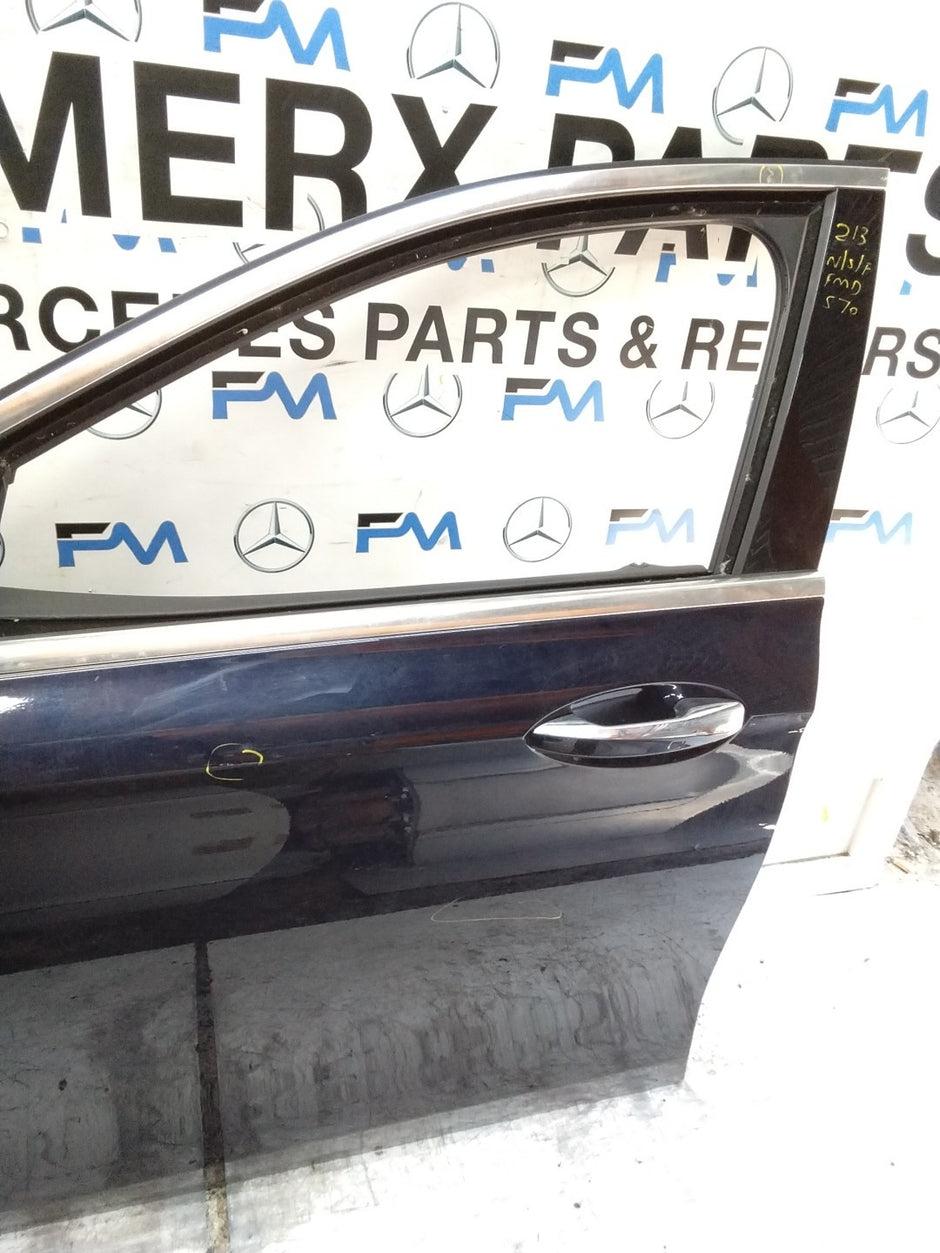 MERCEDES E-CLASS W213 SLN PASSENGER FRONTDOOR NSF BLUE 2016-2023 COMPLETE FMD570