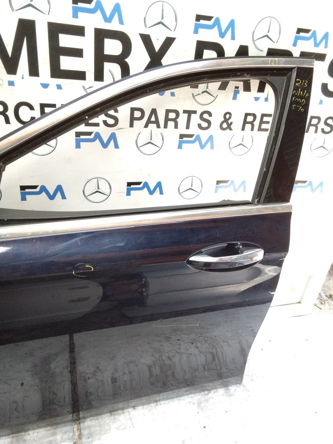 MERCEDES E-CLASS W213 SLN PASSENGER FRONTDOOR NSF BLUE 2016-2023 COMPLETE FMD570