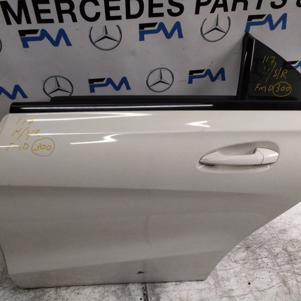 MERCEDES CLA W117 PASSENGER REAR DOOR NSR WHITE 2013-19 COMPLETE FMD300