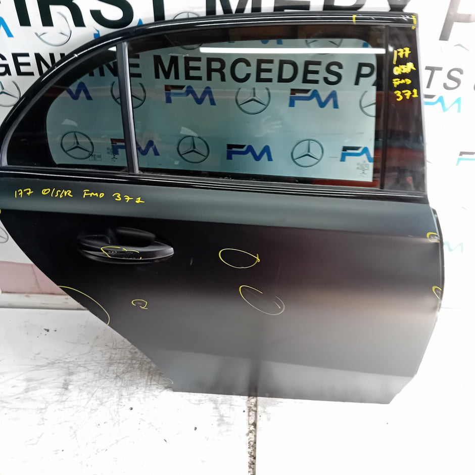 MERCEDES BENZ A-CLASS W177 DRIVER REAR DOOR OSR GREY 2018 ON COMPLETE FMD371