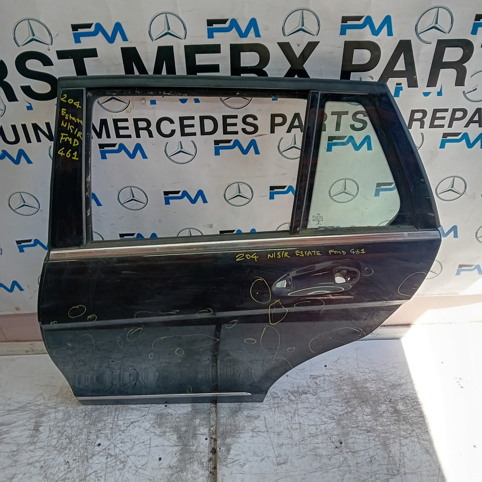 MERCEDES BENZ  C-CLASS W204 EST PASSENGER REAR DOOR NSR BLACK 2008-14 FMD461