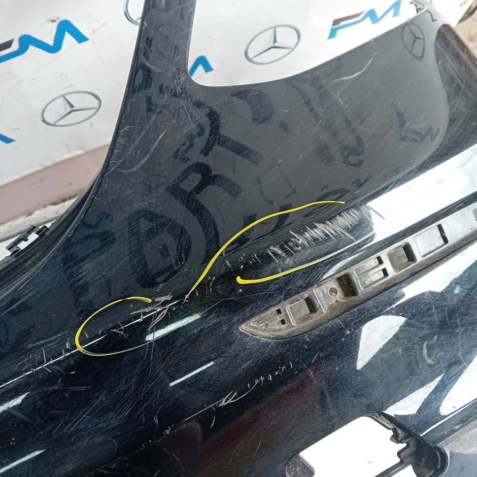 MERCEDES E-CLASS W213 SALOON REAR BUMPER BLACK 2016 A2138850001 FMX78 (DAMAGE)
