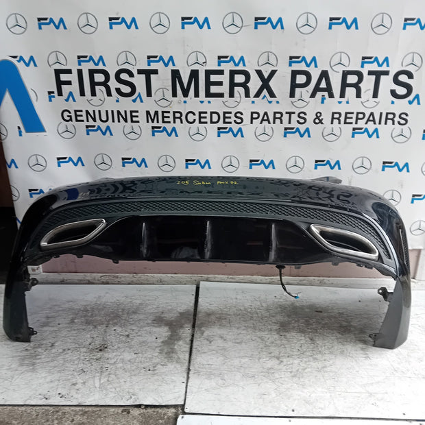 MERCEDES BENZ C-CLASS W205 SALOON REAR AMG BUMPER BLACK 2014 A2058555738 FMX72