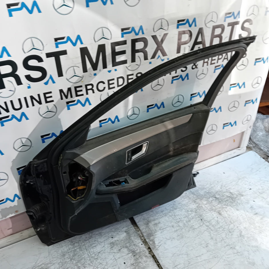 MERCEDES E-CLASS W212 SLN DRIVER FRONT DOOR OSF 2009-16 BLACK COMPLETE FMD361