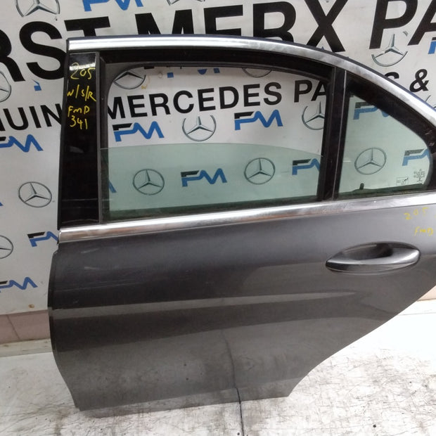 MERCEDES C-CLASS W205 SLN PASSENGER REAR DOOR NSR GREY 2014 ON COMPLETE FMD341