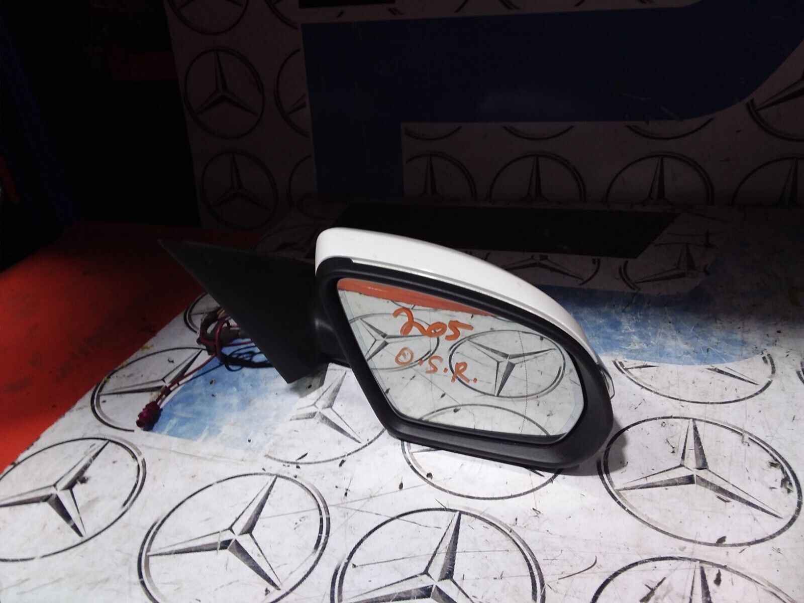 MERCEDES BENZ C Class 2017 W205 Driver Side Wing Mirror A2058104402 WHITE