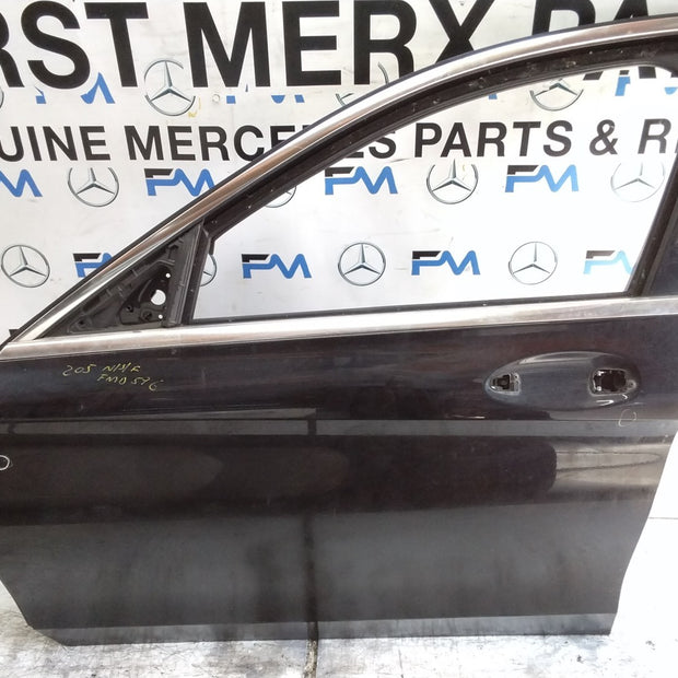 MERCEDES C-CLS W205 SLN PASSENGER FRONT DOOR NSF BLACK 2014-21  FMD596