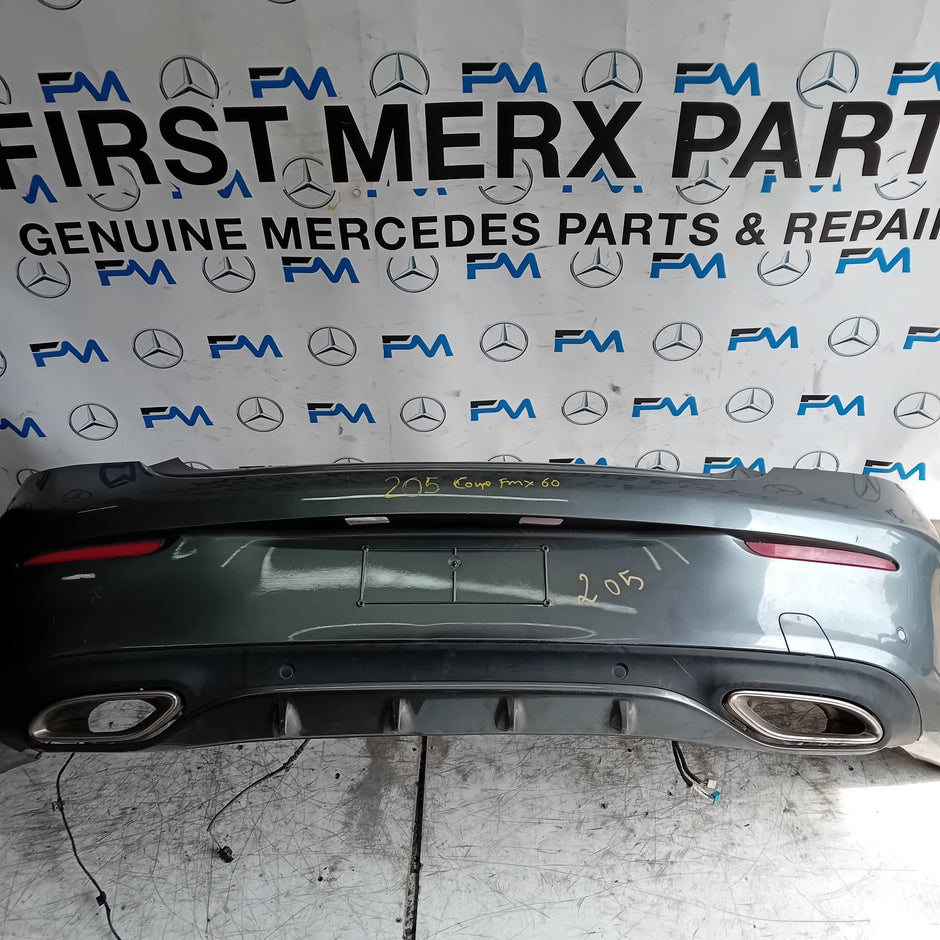 MERCEDES BENZ C-CLASS W205 COUPE REAR BUMPER 2015 GREY FMX60