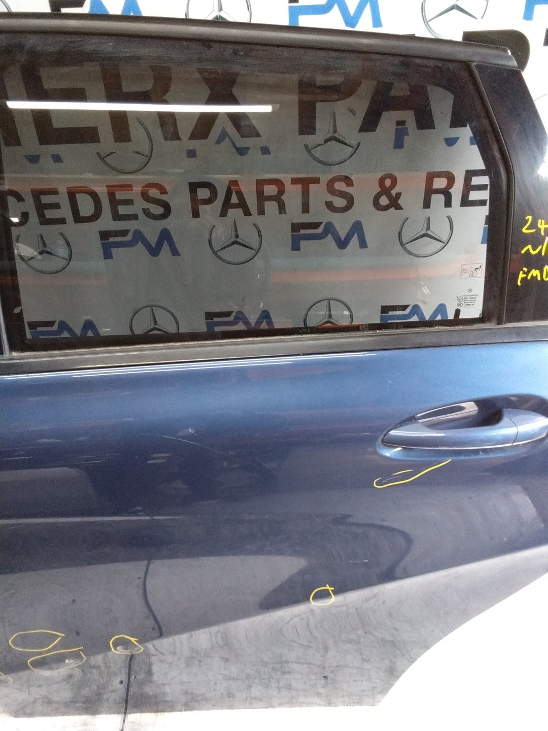 MERCEDES B-CLASS W246 PASSENGER REAR DOOR NSR BLUE 2012-19 COMPLETE FMD348