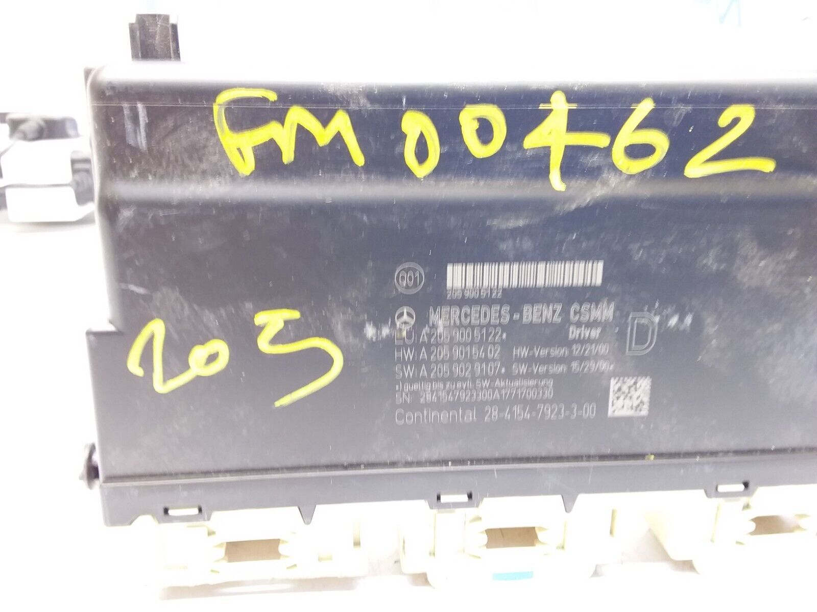 MERCEDES C-CLASS W205 FRONT RIGHT SEAT CONTROL MODULE A2059005122 FM00462
