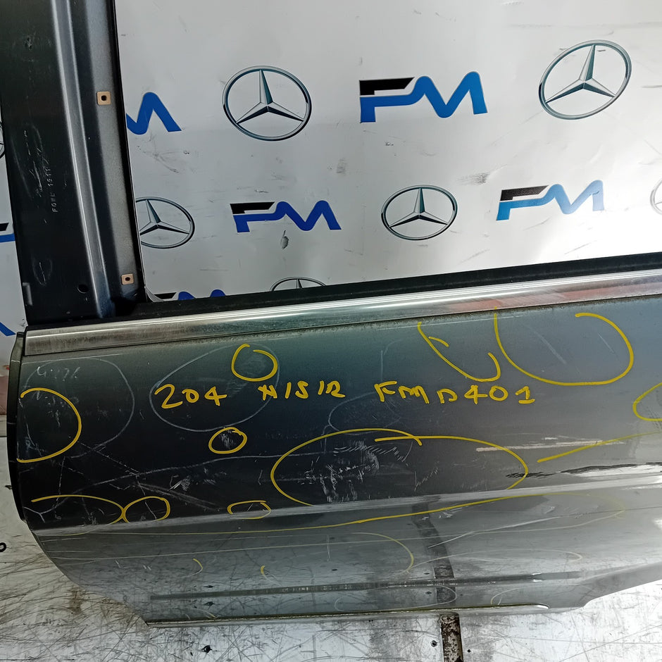 MEECEDS C-CLASS W204 PASSENGER REAR DOOR NSR GREY 2008-2014  FMD401